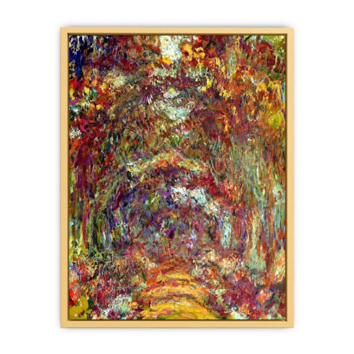 The Path Under The Rose Trellises Giverny Streched canvas