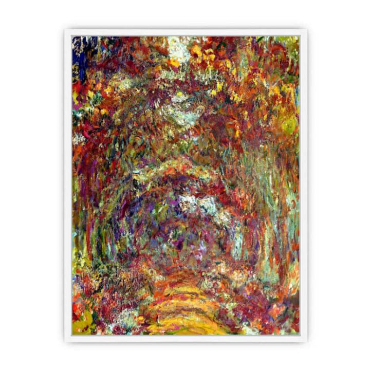 The Path Under The Rose Trellises Giverny Framed Print