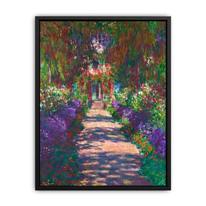 Pathway In Monets Garden At Giverny Canvas Print