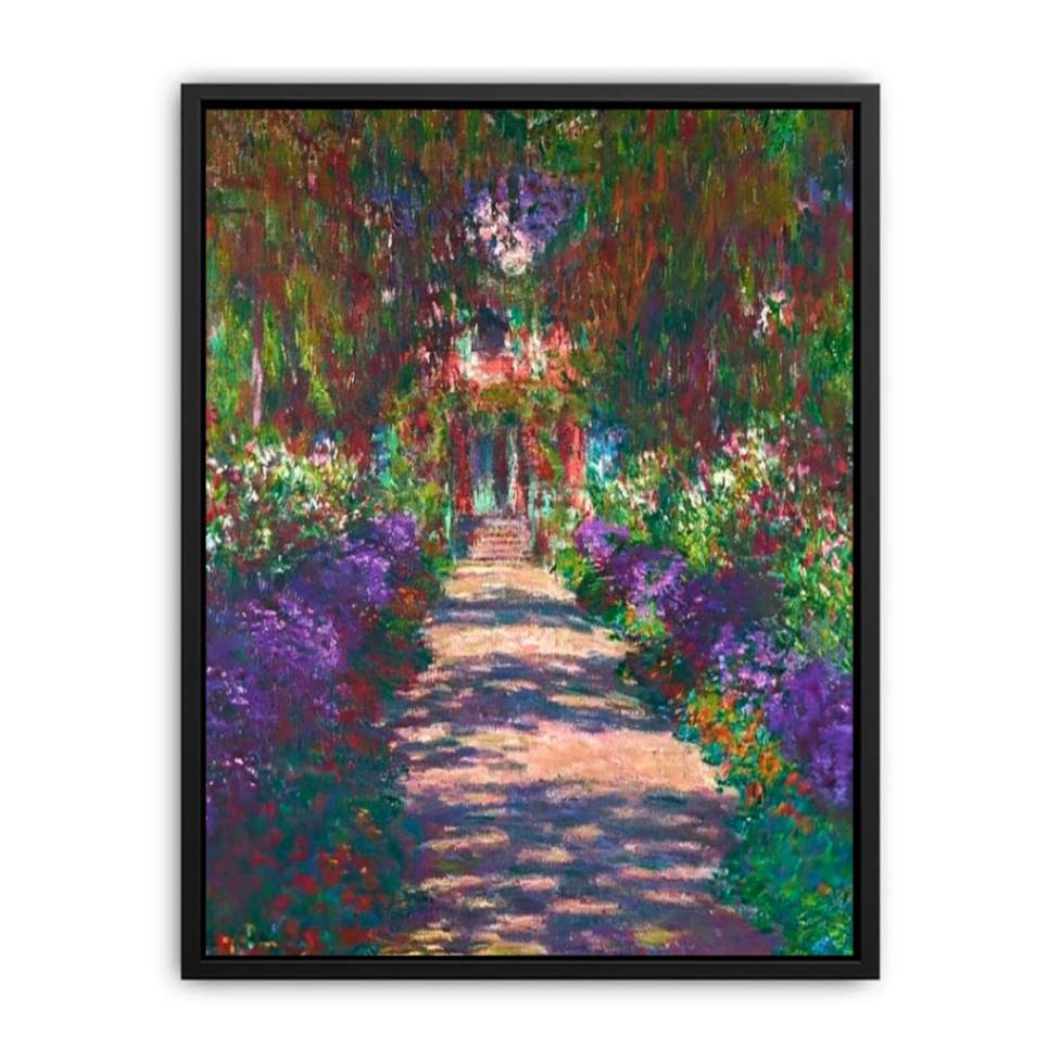 Pathway In Monets Garden At Giverny Canvas Print