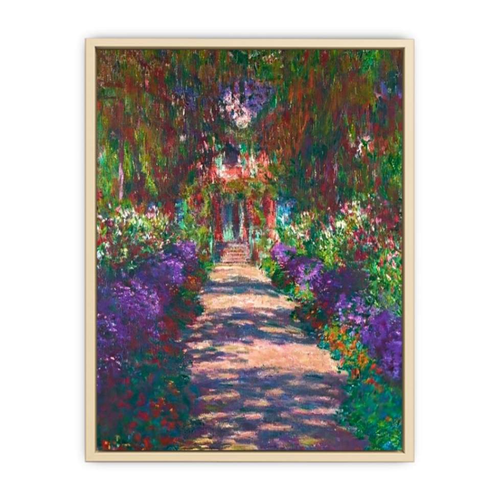 Pathway In Monets Garden At Giverny  Art Print