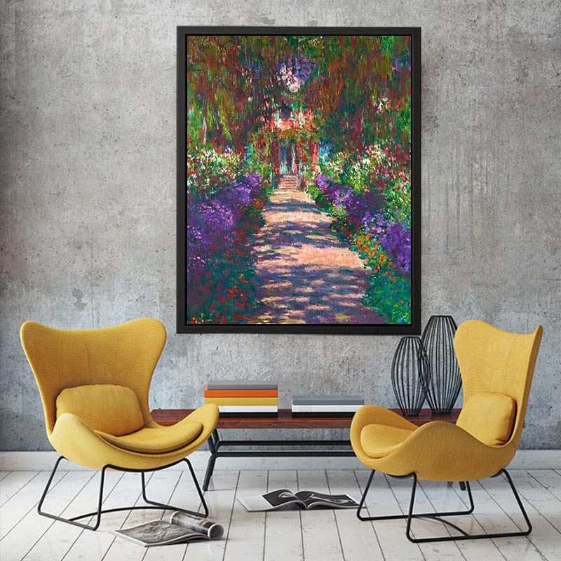 Pathway In Monets Garden At Giverny by Claude Monet Painting 