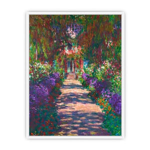 Pathway In Monets Garden At Giverny Framed Print