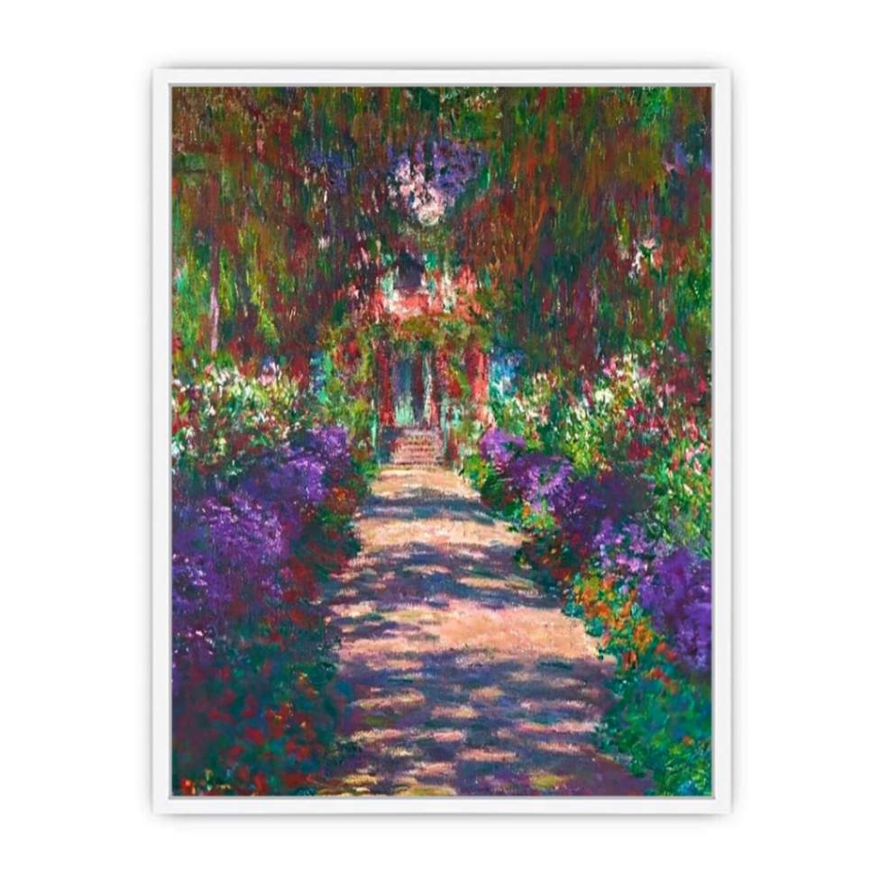 Pathway In Monets Garden At Giverny Framed Print