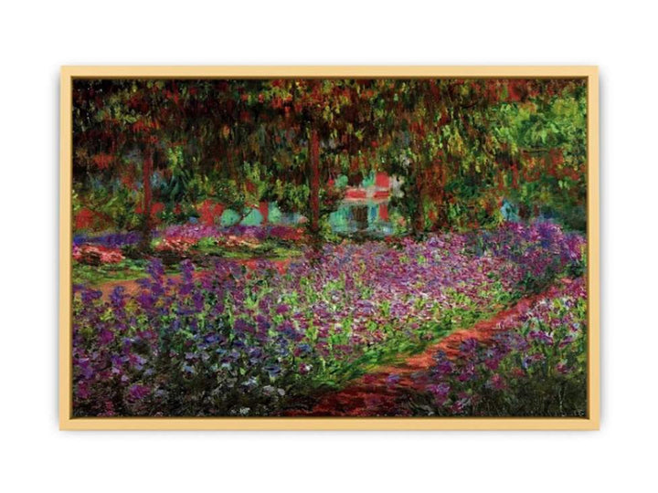 Irises In Monets Garden Streched canvas