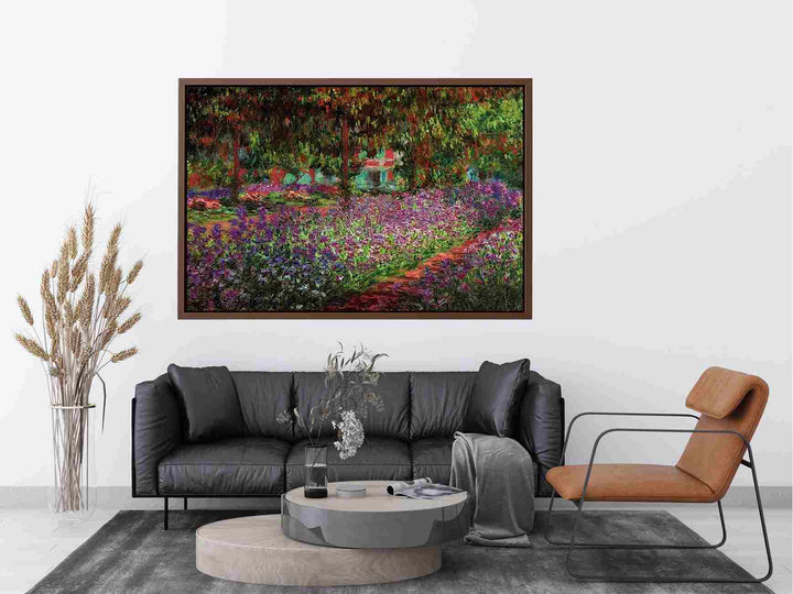 Irises In Monets Garden Painting