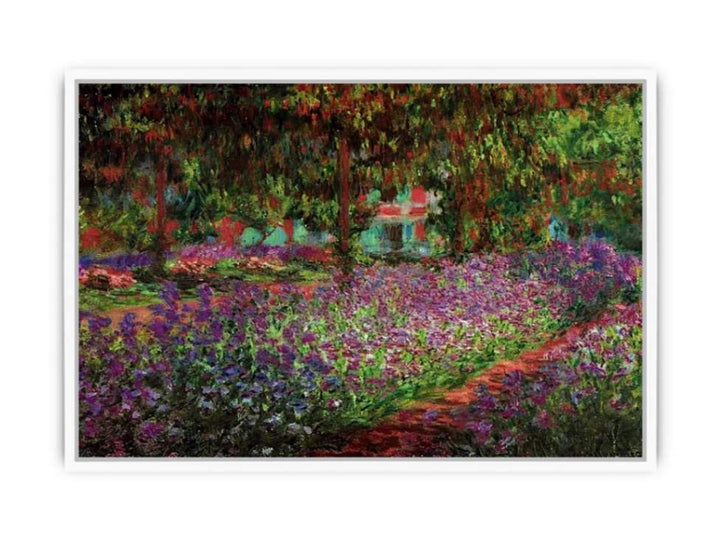 Irises In Monets Garden Framed Print