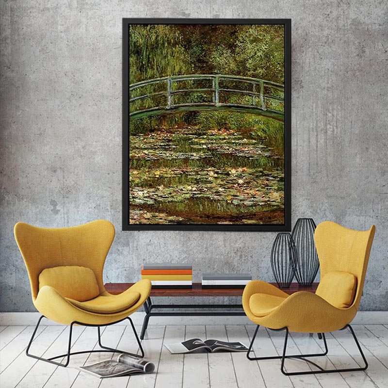 The Water Lily Pond Aka Japanese Bridge by Claude Monet Painting 