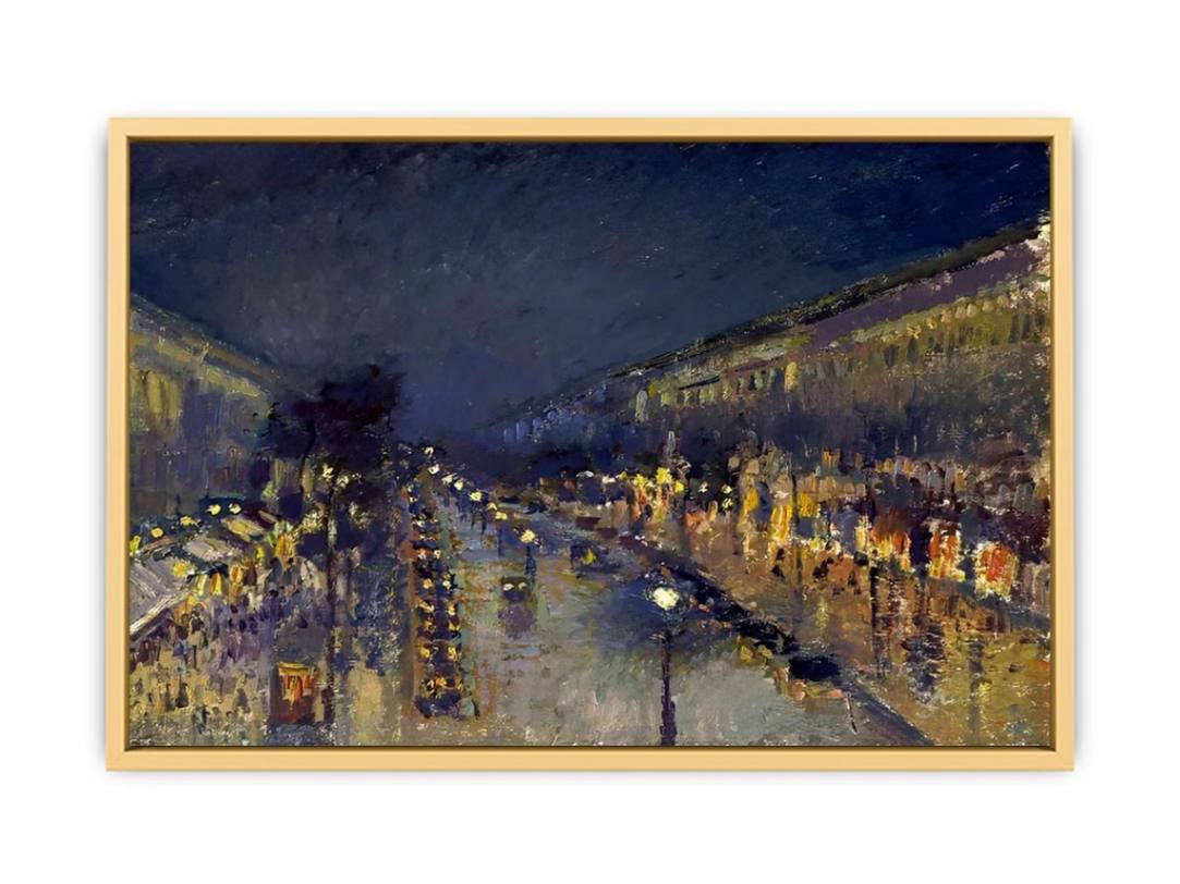 Boulevard Montmartre; Night Effect Streched canvas