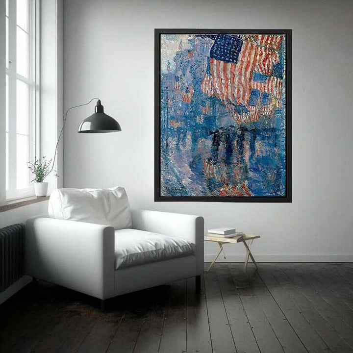 The Avenue in the Rain Painting