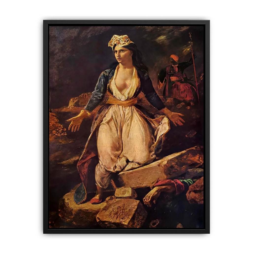 Greece on the Ruins of Missolonghi Canvas Print