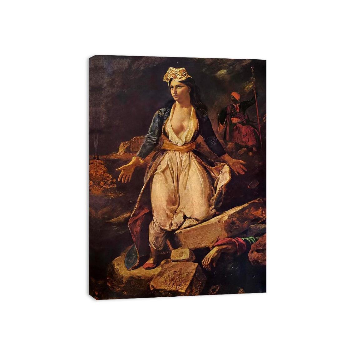 Greece on the Ruins of Missolonghi by Eugene Delacroix Painting 