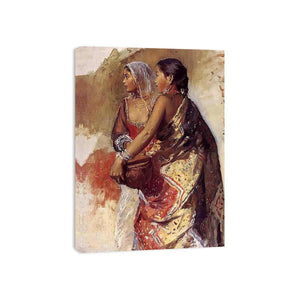 Sketch Two Nautch Girls by Edwin Lord Weeks Painting