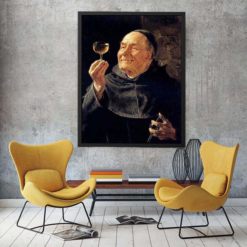 A Good Drink by Eduard Von Grutzner Painting