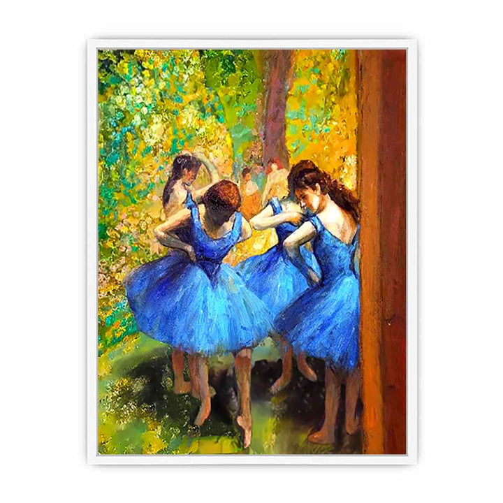 Dancer in blue by Edgar Degas Framed Print