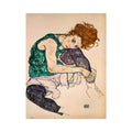 Seated Woman With Bent Knee by Egon Schiele