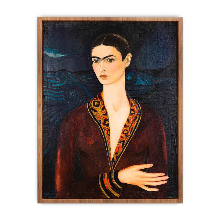 Self-Portrait in Velvet Dress - Frida Kahlo  Poster