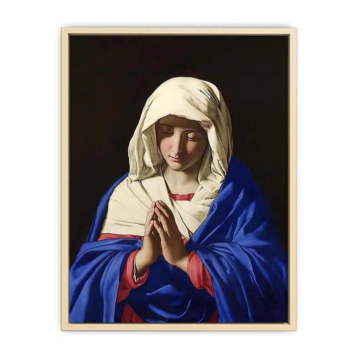 The Virgin in Prayer by Francesco de' Rossi  Art Print