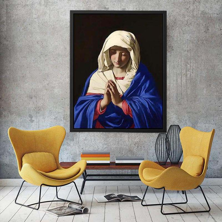 The Virgin in Prayer by Francesco de' Rossi  Painting