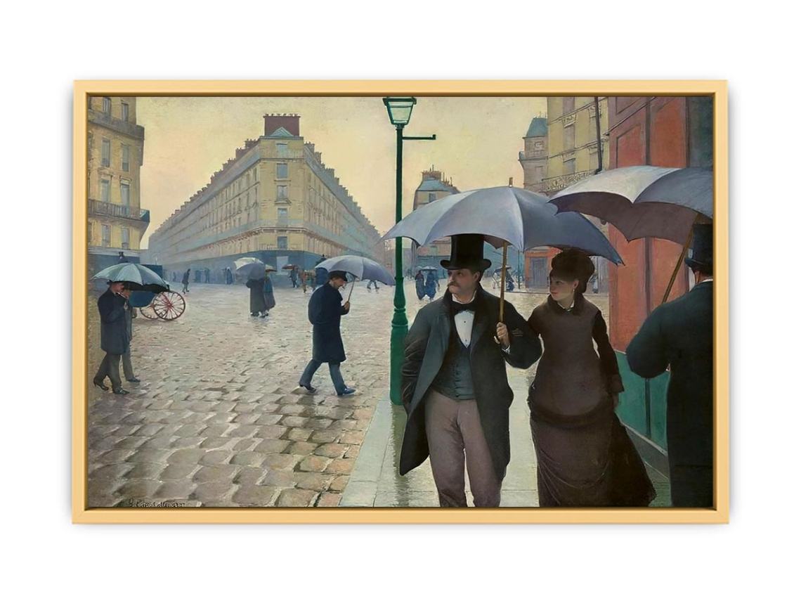 Paris Street- Rainy Weather 1877 Streched canvas