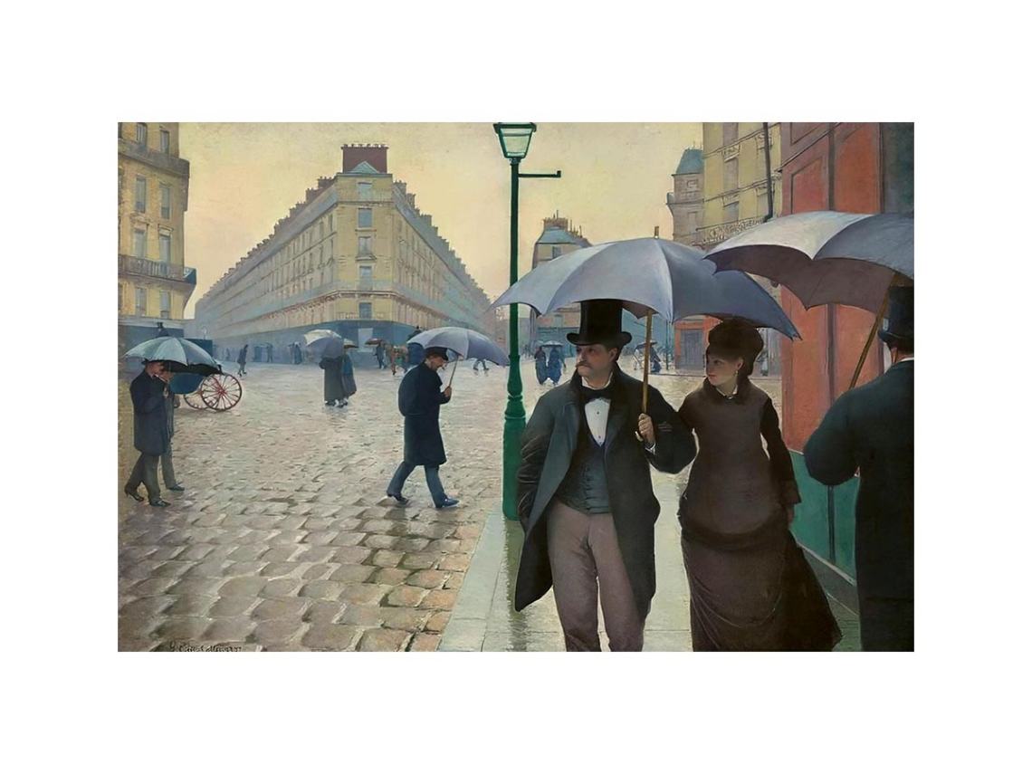 Paris Street- Rainy Weather 1877 by Gustave Caillebotte
