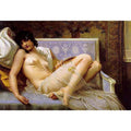 Jeune femme denudée sur canape (Young woman naked on a settee) by Guillaume Seignac