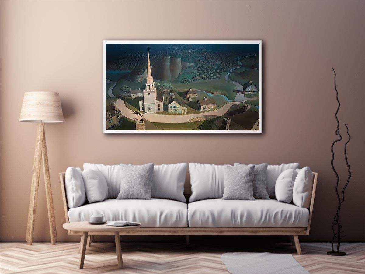 The Midnight Ride of Paul Revere by Grant Wood Painting 