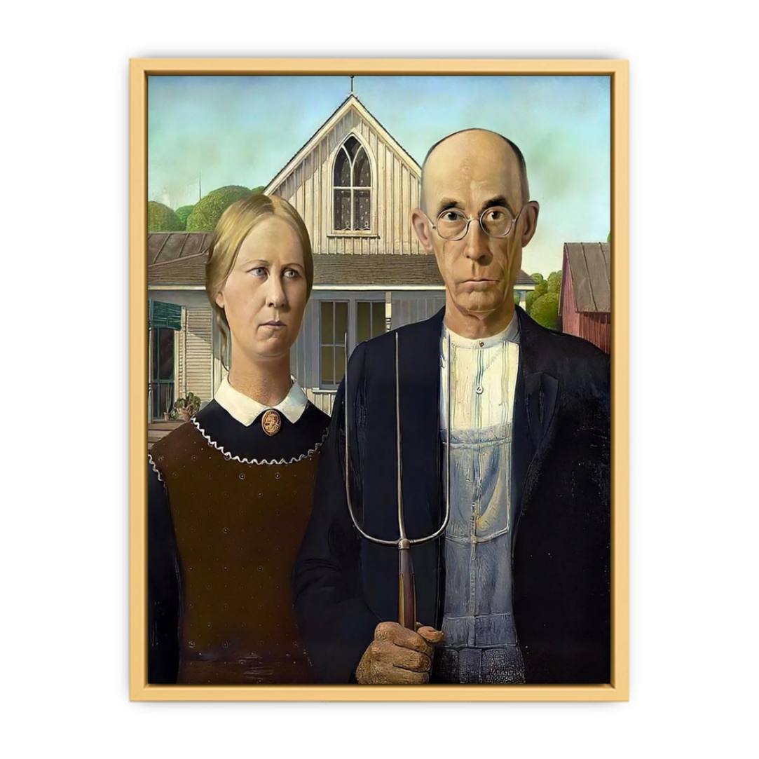 American Gothic Prints Streched canvas