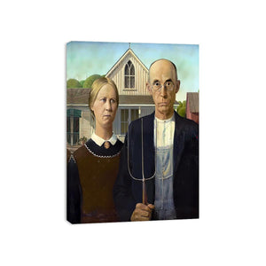American Gothic Prints by Grant Wood Painting 