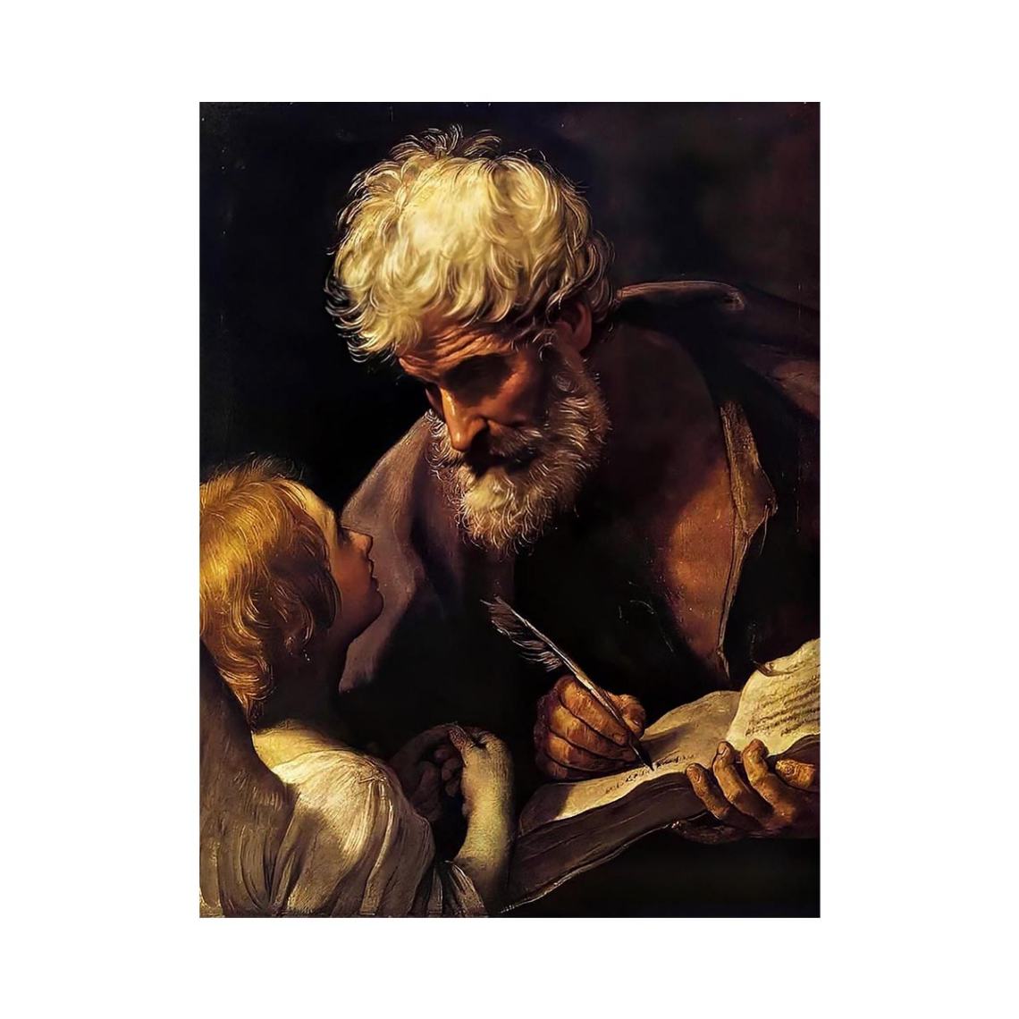 St Matthew and the Angel 1635-40 by Guido Reni
