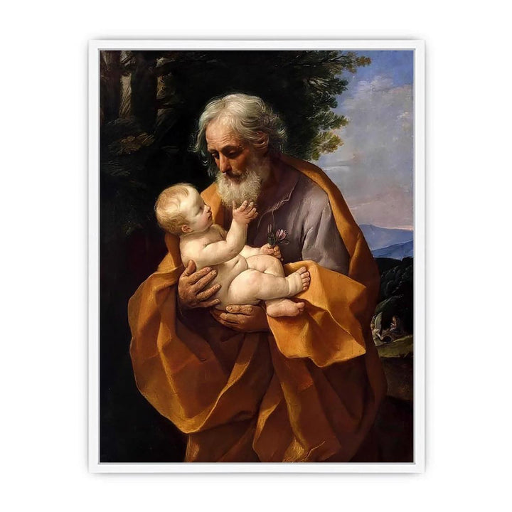 St Joseph with the Infant Jesus c. 1635 Framed Print