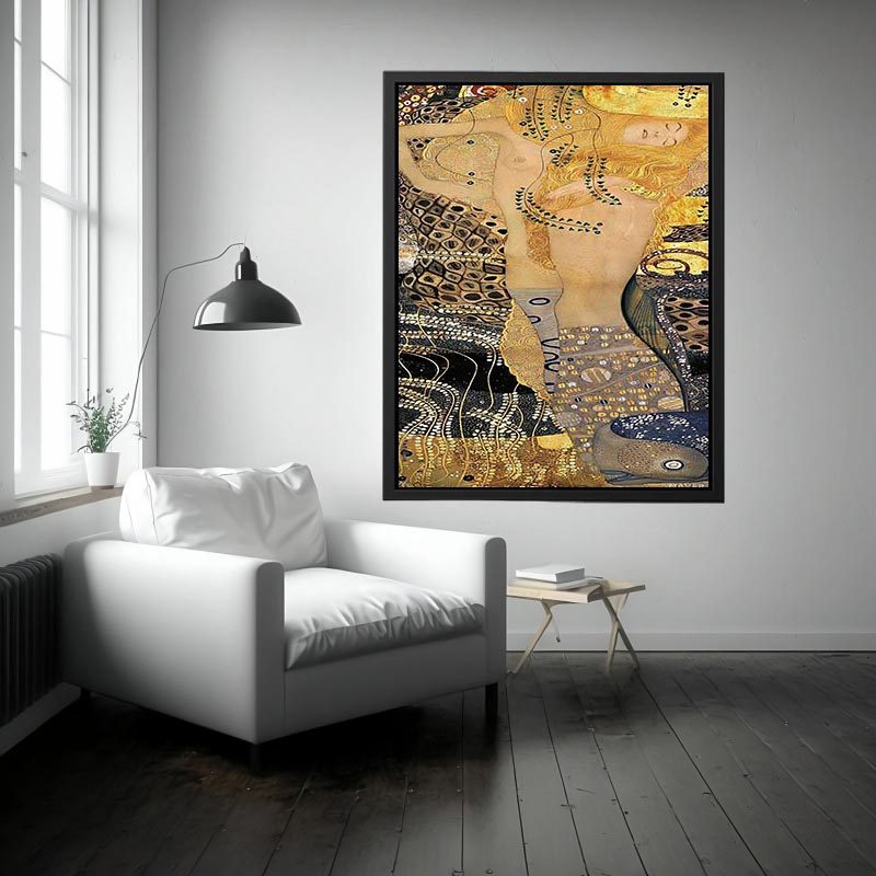Water Serpents I by Gustav Klimt Painting