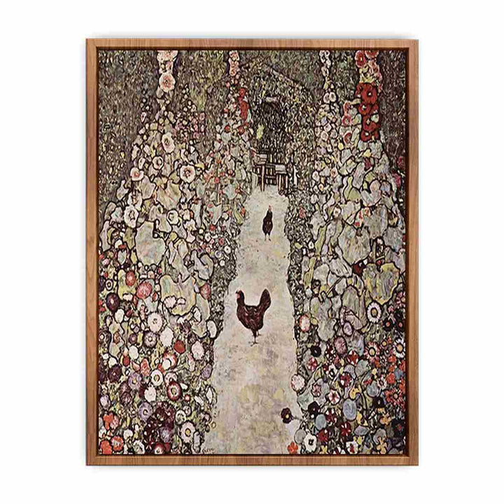 Garden with Roosters by Gustav Klimt  Poster