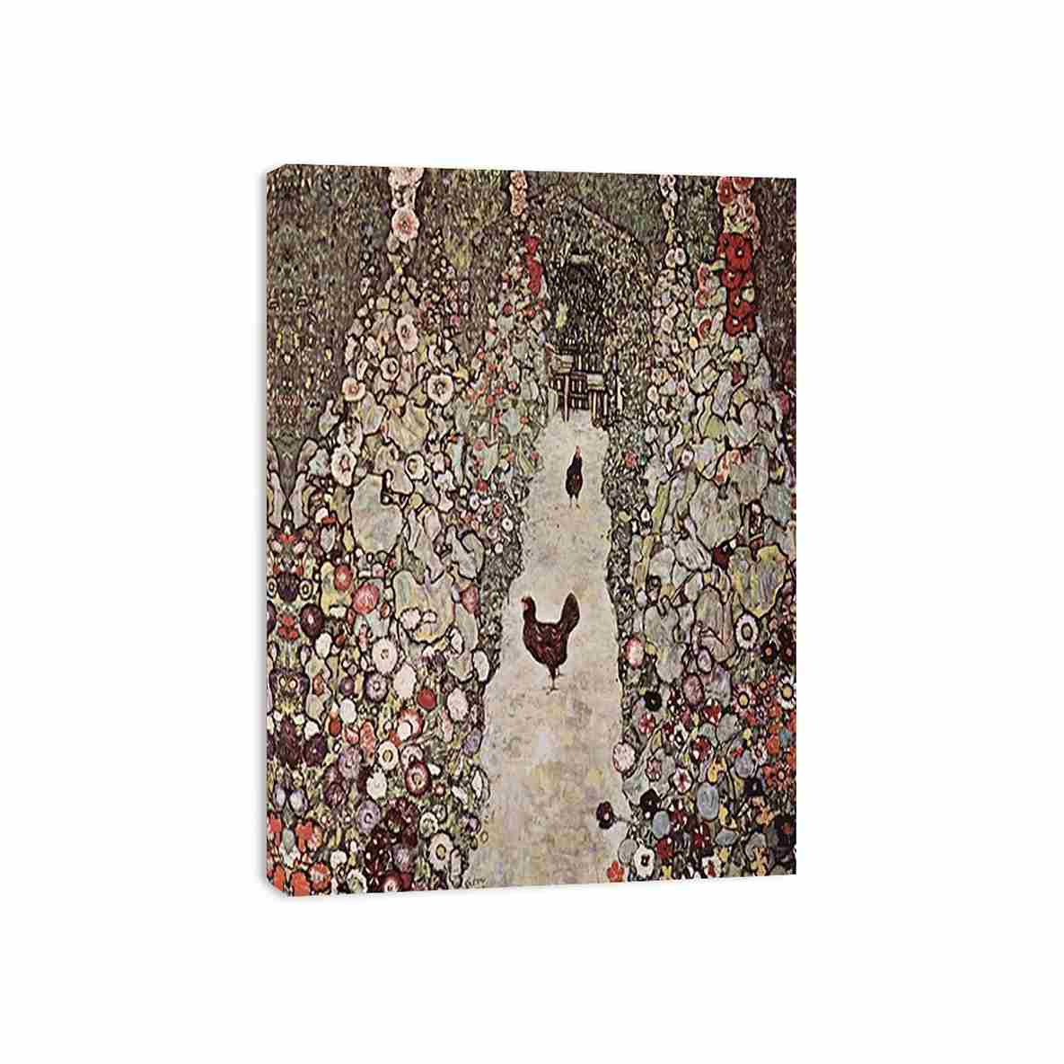 Garden with Roosters by Gustav Klimt  Painting