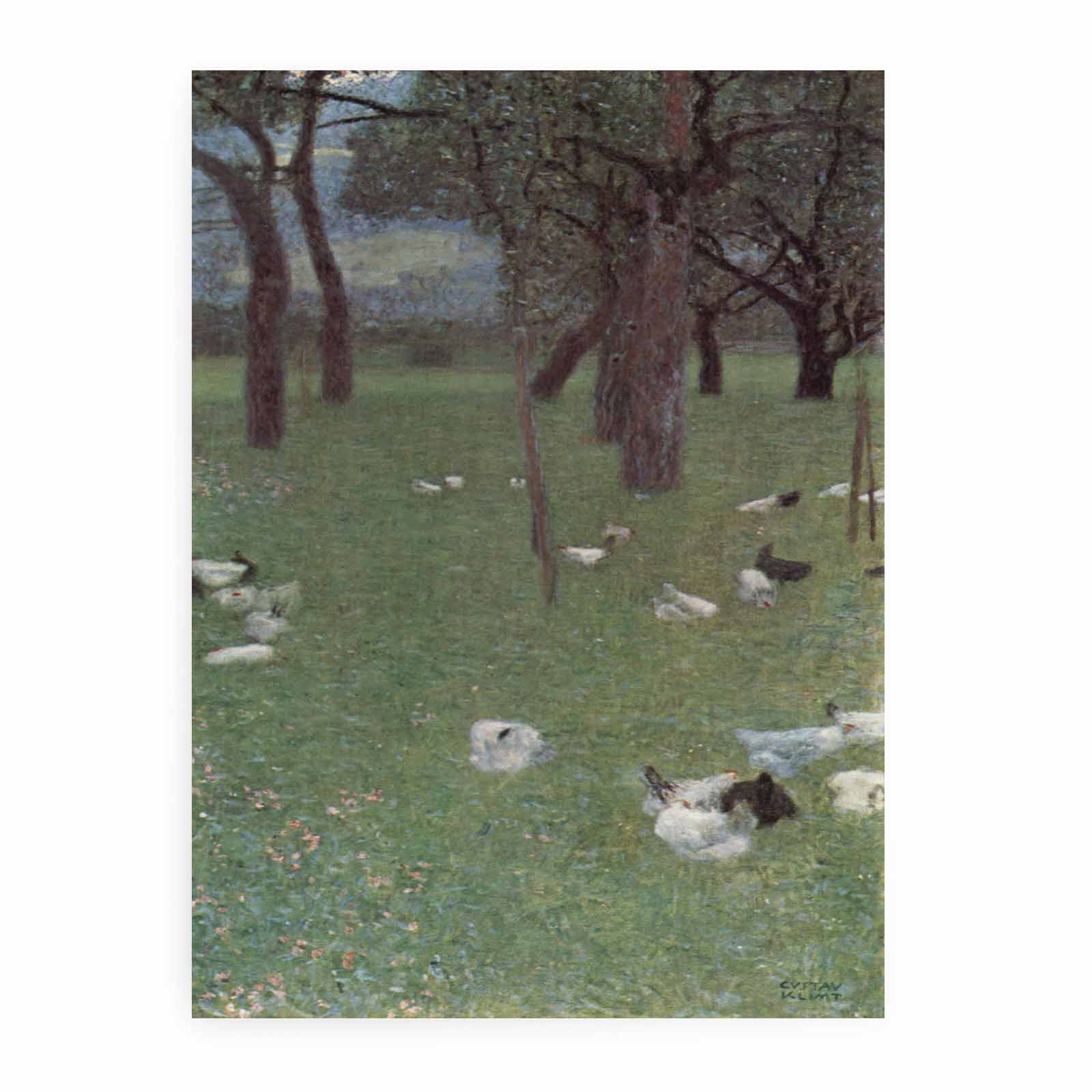 Garden with chickens in St. Agatha

