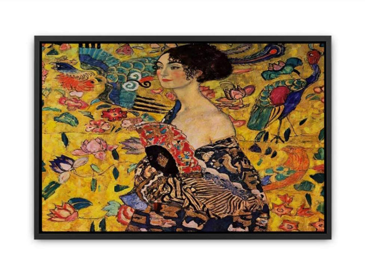 Lady With Fan Canvas Print