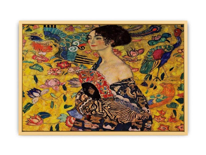 Lady With Fan Streched canvas