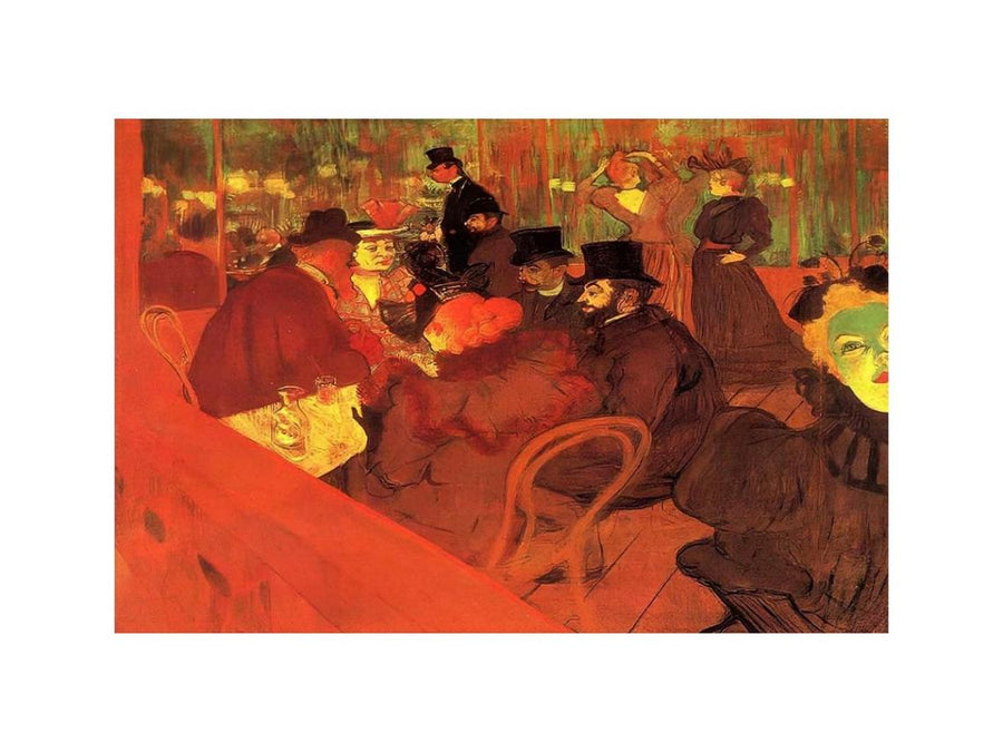At The Moulin Rouge by Henri De Toulouse-Lautrec Painting 