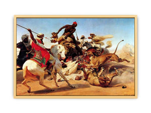 The Lion Hunt Streched canvas