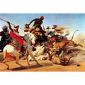 The Lion Hunt by Horace Vernet