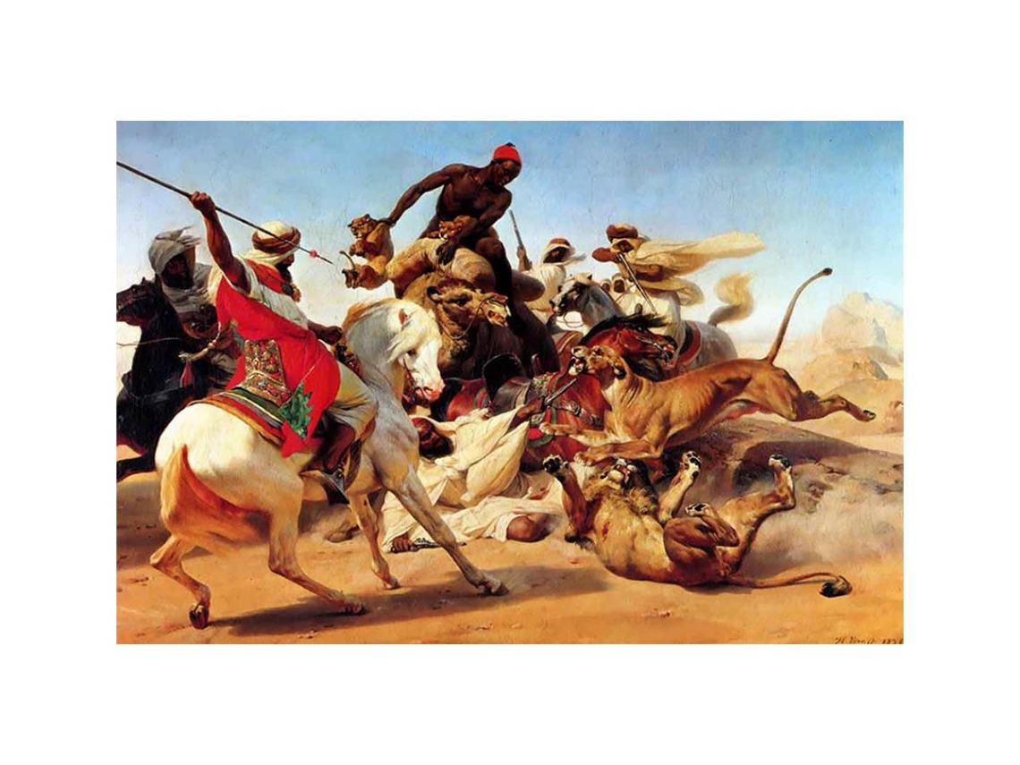 The Lion Hunt by Horace Vernet