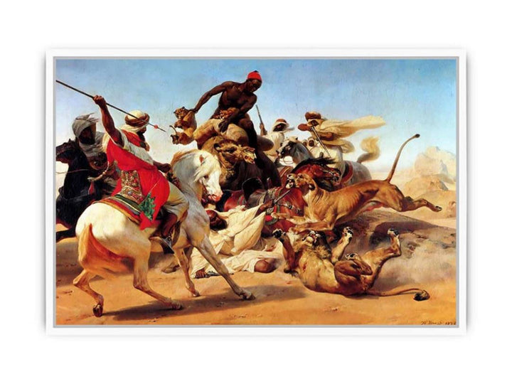 The Lion Hunt Framed Print