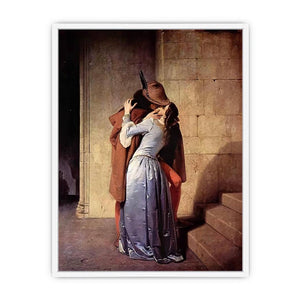 The Kiss by Francesco Paolo Hayez Framed Print