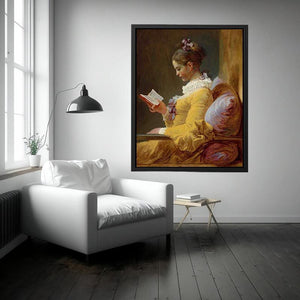 A Young Girl Reading c. 1776 by Jean-Honore Fragonard Painting 