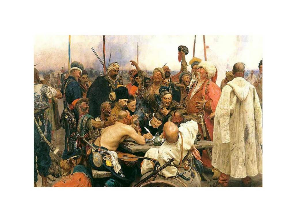 Reply of the Zaporozhian Cossacks to Sultan Mehmed IV of Turkey by Ilya Efimovich Efimovich Repin