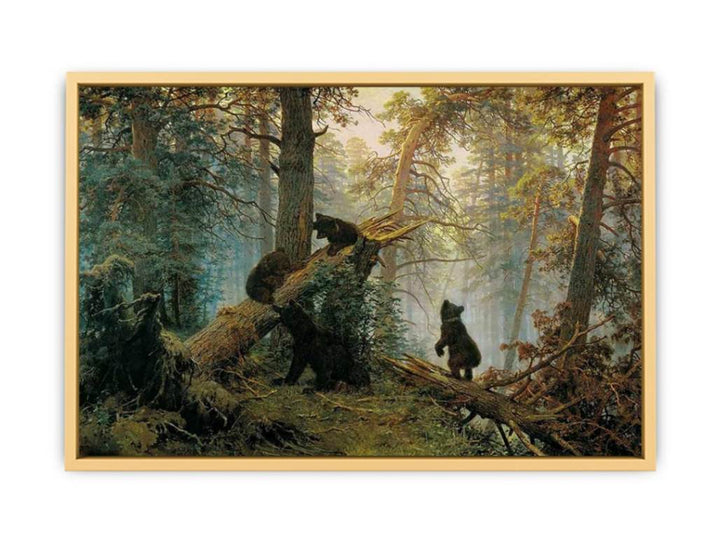 Morning in the Pine-tree Forest Streched canvas
