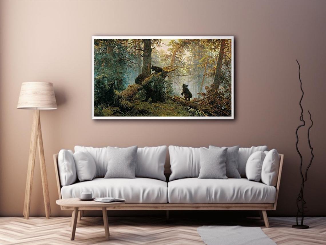 Morning in the Pine-tree Forest) by Ivan Shishkin Painting 