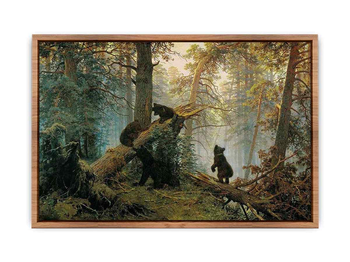 Morning in the Pine-tree Forest  Poster
