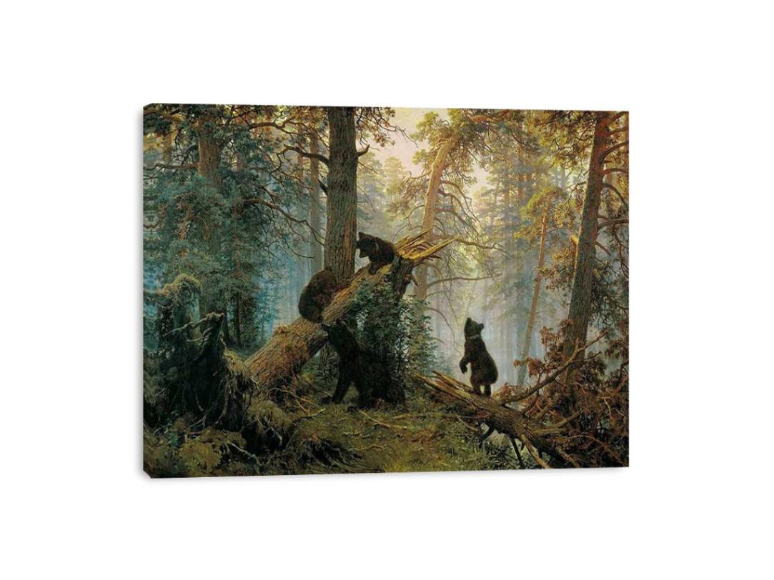 Morning in the Pine-tree Forest) by Ivan Shishkin Painting 