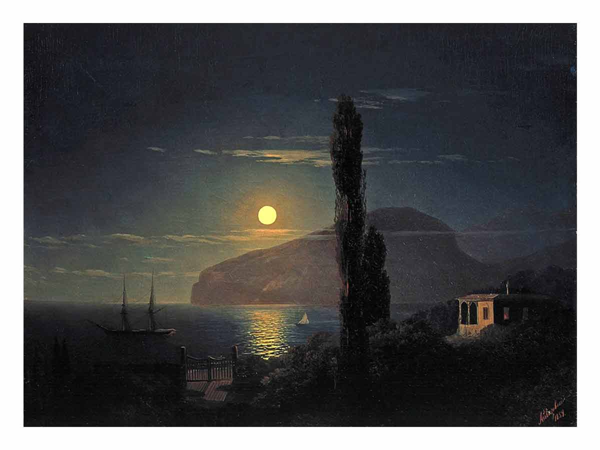 Moonlit night in the Crimea.